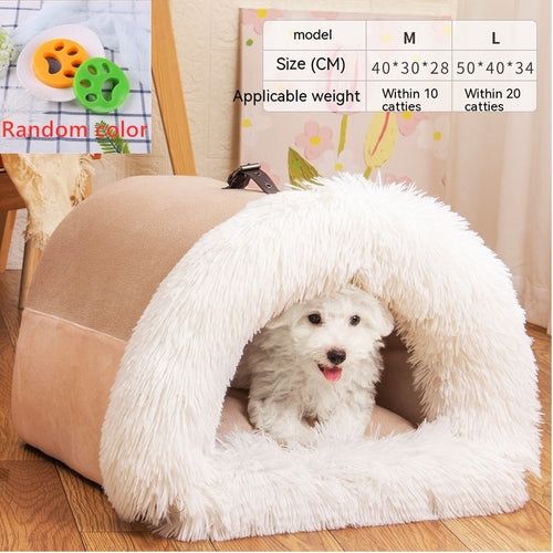 Cozy Winter Cat & Dog Nest | Moisture-Proof, Soft Fur Pet HouseNew